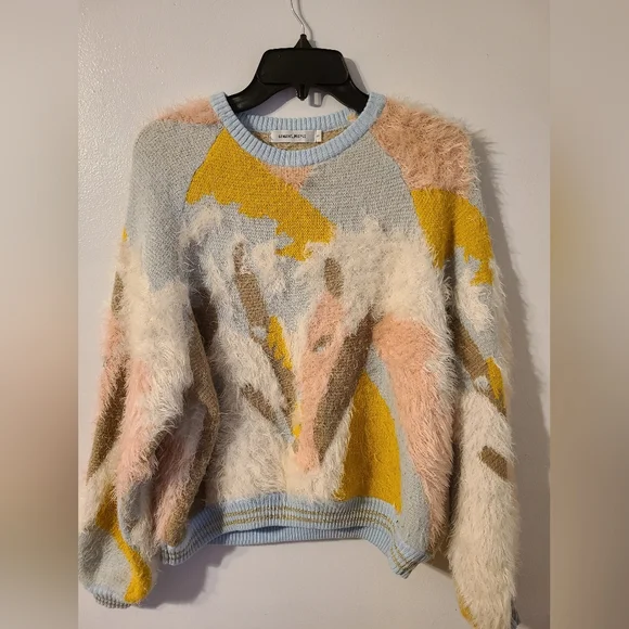 Genuine People Blue and Yellow Crew Neck Sweater - Picture 4 of 7